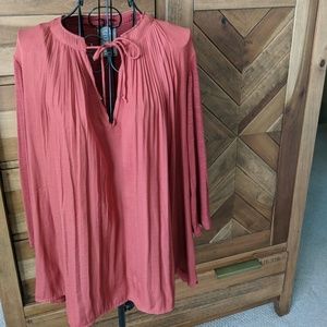 Pleated front Anthropologie Dolan blouse